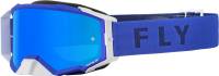 Fly Racing - Fly Racing Zone Pro Goggles - 37-51891 - Blue / Sky Blue Mirror/Smoke Lens - OSFM - Image 1