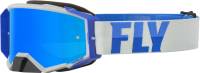 Fly Racing - Fly Racing Zone Pro Goggles - 37-51893 - Gray/Blue / Sky Blue Mirror/Smoke Lens - OSFM - Image 1