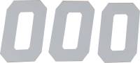 DCOR - DCOR Race Series Individual Numbers 6in. - No.0 - White - 45-36-0 - Image 1