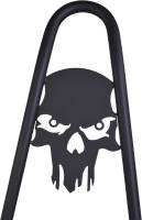 Motherwell - Motherwell One-Piece Skull Insert Sissy Bars - 25in. - Matte Black - 156T18-MB-SK - Image 2