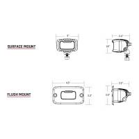 RIGID Industries - RIGID Industries SR-M Series Pro Diffused Flush Mount - Black - Image 2
