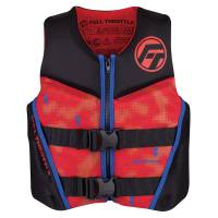 Full Throttle - Full Throttle Youth Rapid-Dry Flex-Back Life Jacket - Red/Black - Image 1