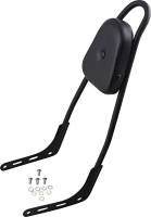 Motherwell - Motherwell One-Piece Skull Sissy Bars with Red-Eyed Pad Mount - 25in. - Matte Black - 156T18-MB-SR-WP - Image 2