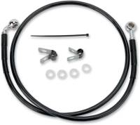 Drag Specialties - Drag Specialties Standard Length Front Stainless Steel Brake Line Kit - Black Vinyl - 660313-BLK - Image 2