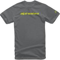 Alpinestars - Alpinestars Linear Wordmark T-Shirt - 1212-720201852L - Charcoal/Fluorescent Yellow - Large - Image 1