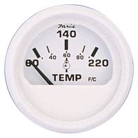 Faria Beede Instruments - Faria Dress White 2" Cylinder Head Temperature Gauge (60 - 220&deg; F) - Image 1