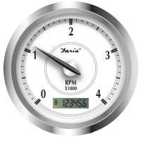 Faria Beede Instruments - Faria Newport SS 4" Tachometer w/Hourmeter f/Diesel w/Magnetic Pick-Up - 4000 RPM - Image 1
