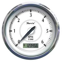Faria Beede Instruments - Faria Newport SS 4" Tachometer w/Hourmeter f/Gas Outboard - 7000 RPM - Image 1