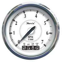 Faria Beede Instruments - Faria Newport SS 4" Tachometer w/System Check Indicator f/Johnson/Evinrude Gas Outboard - 7000 RPM - Image 1