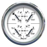 Faria Beede Instruments - Faria Newport SS 4" Multifunction Gauge - Image 1