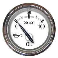 Faria Beede Instruments - Faria Newport SS 2" Oil Pressure Gauge - 0 to 100 PSI - Image 1
