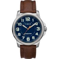 Timex - Timex Men&#39;s Expedition&reg; Metal Field Watch - Blue Dial/Brown Strap - Image 1