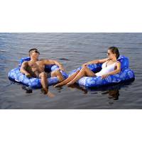 Aqua Leisure - Aqua Leisure Supreme Zero Gravity Chair Hibiscus Pineapple Royal Blue w/Docking Attachment - Image 3