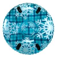 Aqua Leisure - Aqua Leisure 43" Pipeline Sno&trade; Clear Top Racer Sno-Tube - Cool Blue Plaid - Image 1