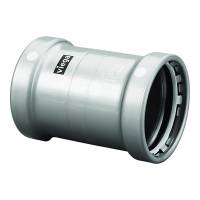 Viega - Viega MegaPress 2-1/2" Carbon Steel Coupling w/o Stop w/FMK - Double Press Connection - Smart Connect Technology - Image 1