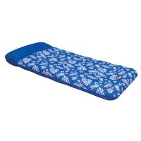 Aqua Leisure - Aqua Leisure Supreme Oversized Controued Lounge Hibiscus Pineapple Royal Blue w/Docking Attachment - Image 1