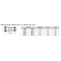 Viega - Viega MegaPress 1-1/2" x 1" Stainless Steel 304 Reducer - Double Press Connection - Smart Connect Technology - Image 2