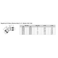 Viega - Viega MegaPress 1" 45&deg; Stainless Steel 304 Elbow - Double Press Connection - Smart Connect Technology - Image 2