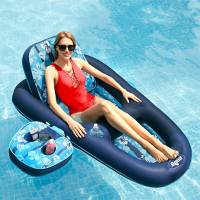 Aqua Leisure - Aqua Leisure Ultimate 2-in-1 Lounge &amp; Caddy - Hibiscus Flip - Image 2