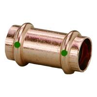 Viega - Viega ProPress 1-1/4" Copper Coupling w/o Stop - Double Press Connection - Smart Connect Technology - Image 1