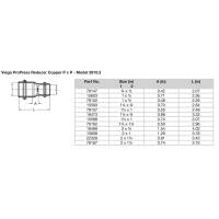 Viega - Viega ProPress 1-1/2" x 1" Copper Reducer - Double Press Connection - Smart Connect Technology - Image 2