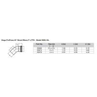 Viega - Viega ProPress - 2-1/2" - 45&deg; Copper Elbow - Street/Press Connection - Smart Connect Technology - Image 2