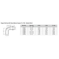 Viega - Viega ProPress 1-1/4" - 90&deg; Copper Elbow - Street/Press Connection - Smart Connect Technology - Image 2