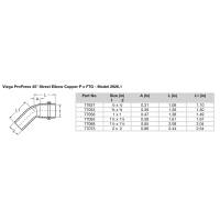 Viega - Viega ProPress 1-1/4" - 45&deg; Copper Elbow - Street/Press Connection - Smart Connect Technology - Image 2