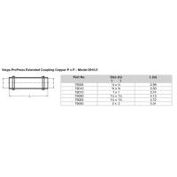 Viega - Viega ProPress 1-1/4" Extended Coupling w/o Stop - Double Press Connection - Smart Connect Technology - Image 2