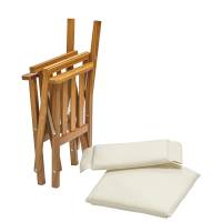 Whitecap - Whitecap Director&#39;s Chair II w/Cream Cushion - Teak - Image 4