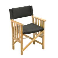 Whitecap - Whitecap Director&#39;s Chair II w/Black Cushion - Teak - Image 1