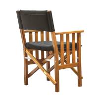 Whitecap - Whitecap Director&#39;s Chair II w/Black Cushion - Teak - Image 3