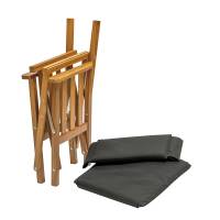 Whitecap - Whitecap Director&#39;s Chair II w/Black Cushion - Teak - Image 4