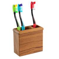 Whitecap - Whitecap Square Toothbrush Holder (Oiled) - Teak - Image 1