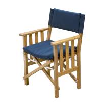 Whitecap - Whitecap Director&#39;s Chair II w/Navy Cushion - Teak - Image 2