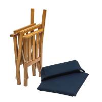 Whitecap - Whitecap Director&#39;s Chair II w/Navy Cushion - Teak - Image 4