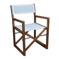 Whitecap - Whitecap Director&#39;s Chair w/White Batyline Fabric - Teak - Image 1