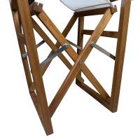 Whitecap - Whitecap Director&#39;s Chair w/White Batyline Fabric - Teak - Image 3