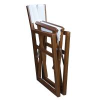 Whitecap - Whitecap Director&#39;s Chair w/White Batyline Fabric - Teak - Image 4