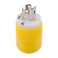 Marinco - Marinco Locking Plug - 15A, 125V - Yellow - Image 1