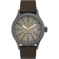 Timex - Timex Expedition&reg; Scout&trade; - Khaki Dial - Brown Leather Strap - Image 1