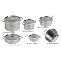 Marine Business - Marine Business Kitchen Cookware Pan Set Self-Containing - Stainless Steel - Set of 8 - Image 1