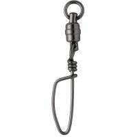 VMC - VMC BSHBTSS Black Stainless Steel Heavy-Duty Ball Bearing Tournament Snap Swivel #3 - 120lb *3-Pack - Image 1
