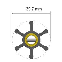 Albin Pump Marine - Albin Pump Premium Impeller Kit - 39.7 x 9.5 x 19.2mm - 6 Blade - Pin Insert - Image 1