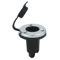 Perko - Perko Spare Round Plug-In Base - 3-Pin - Chrome/Black - Image 1
