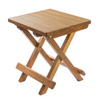 Whitecap - Whitecap Teak Grooved Top Fold-Away Table/Stool - Image 1