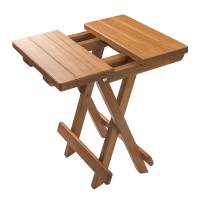 Whitecap - Whitecap Teak Grooved Top Fold-Away Table/Stool - Image 2