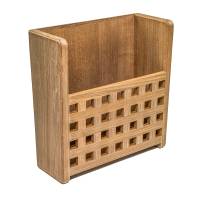 Whitecap - Whitecap Teak Grate Front Magazine Rack - Image 1