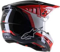 Alpinestars - Alpinestars SM5 Beam Helmet - 8303722-1313-SM - Black/Gray/Red Glossy - Small - Image 2
