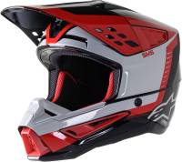 Alpinestars - Alpinestars SM5 Beam Helmet - 8303722-1313-MD - Black/Gray/Red Glossy - Medium - Image 1